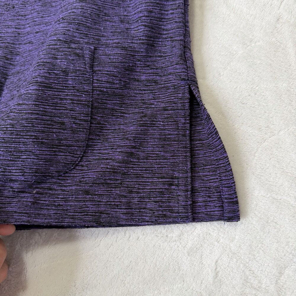 Chicos Design 100% Silk Top Size 2 - Large Purple Textured Button Down Blouse - Picture 10 of 16